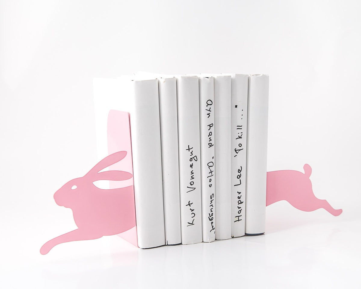Hare Metal Bookends – pink – laser-cut steel, photo 2