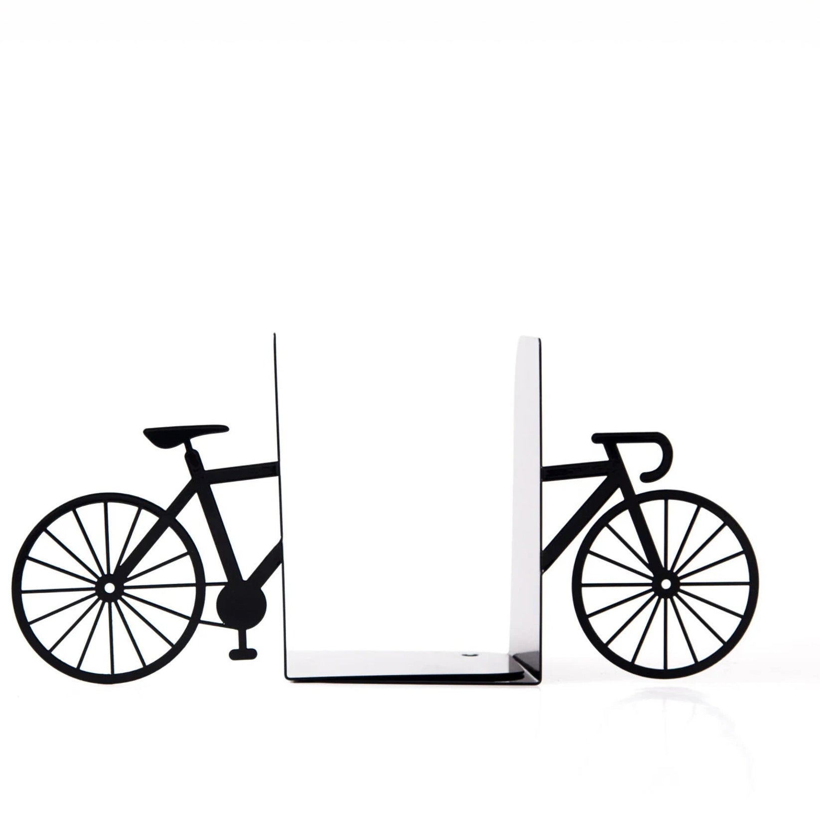 Bike Metal Bookends – black – laser-cut steel, photo 7