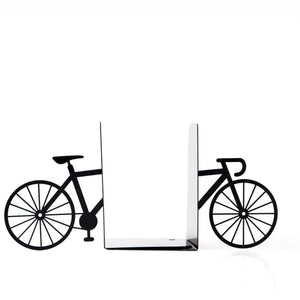 Bike Metal Bookends – black – laser-cut steel, photo 7