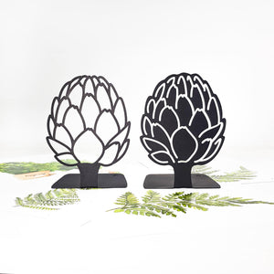 Metal Artichoke Bookends – gold – laser-cut steel, photo 7