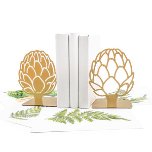 Metal Artichoke Bookends – gold – laser-cut steel, photo 10
