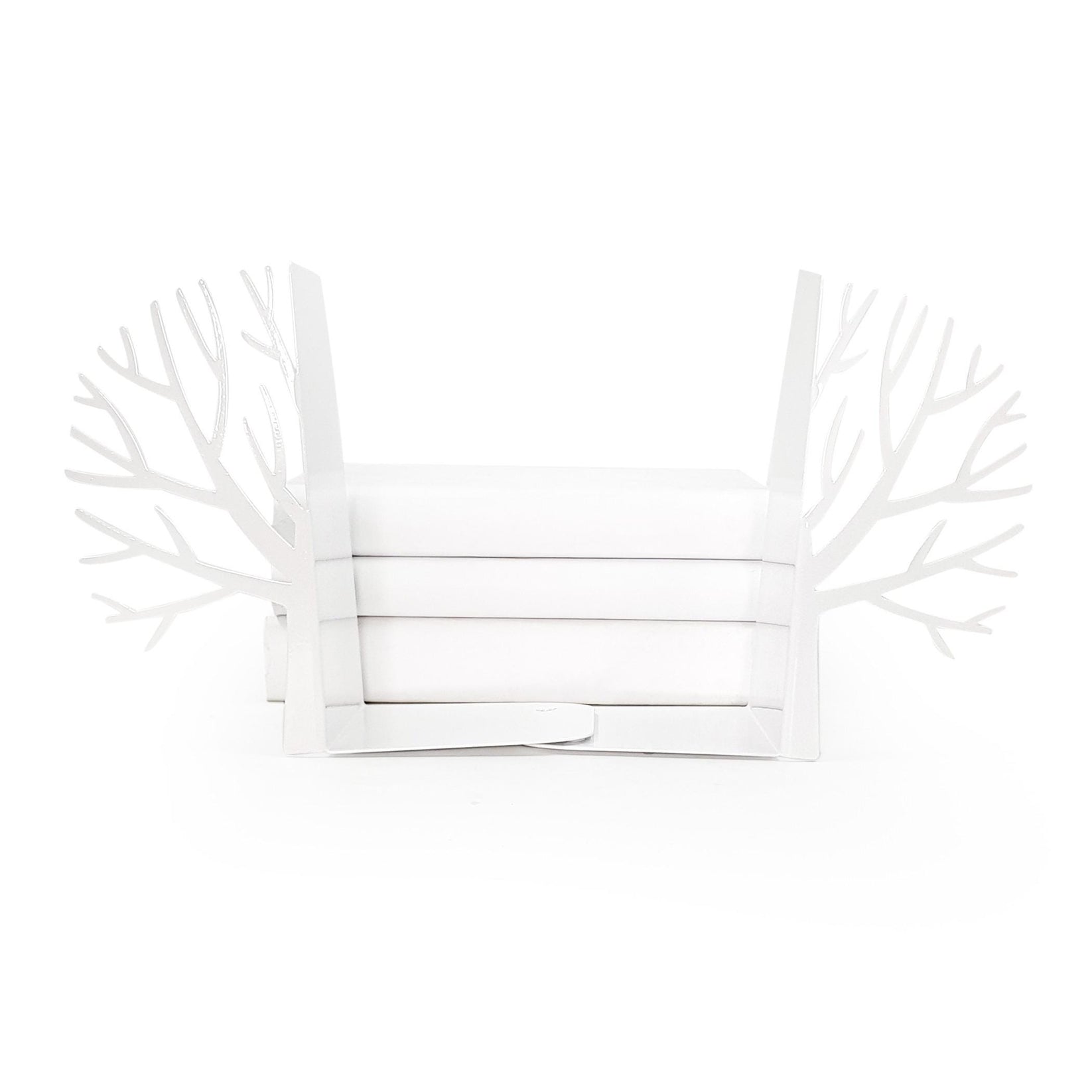 Metal Tree Bookends – white – laser-cut steel, photo 4