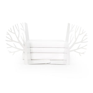 Metal Tree Bookends – white – laser-cut steel, photo 4