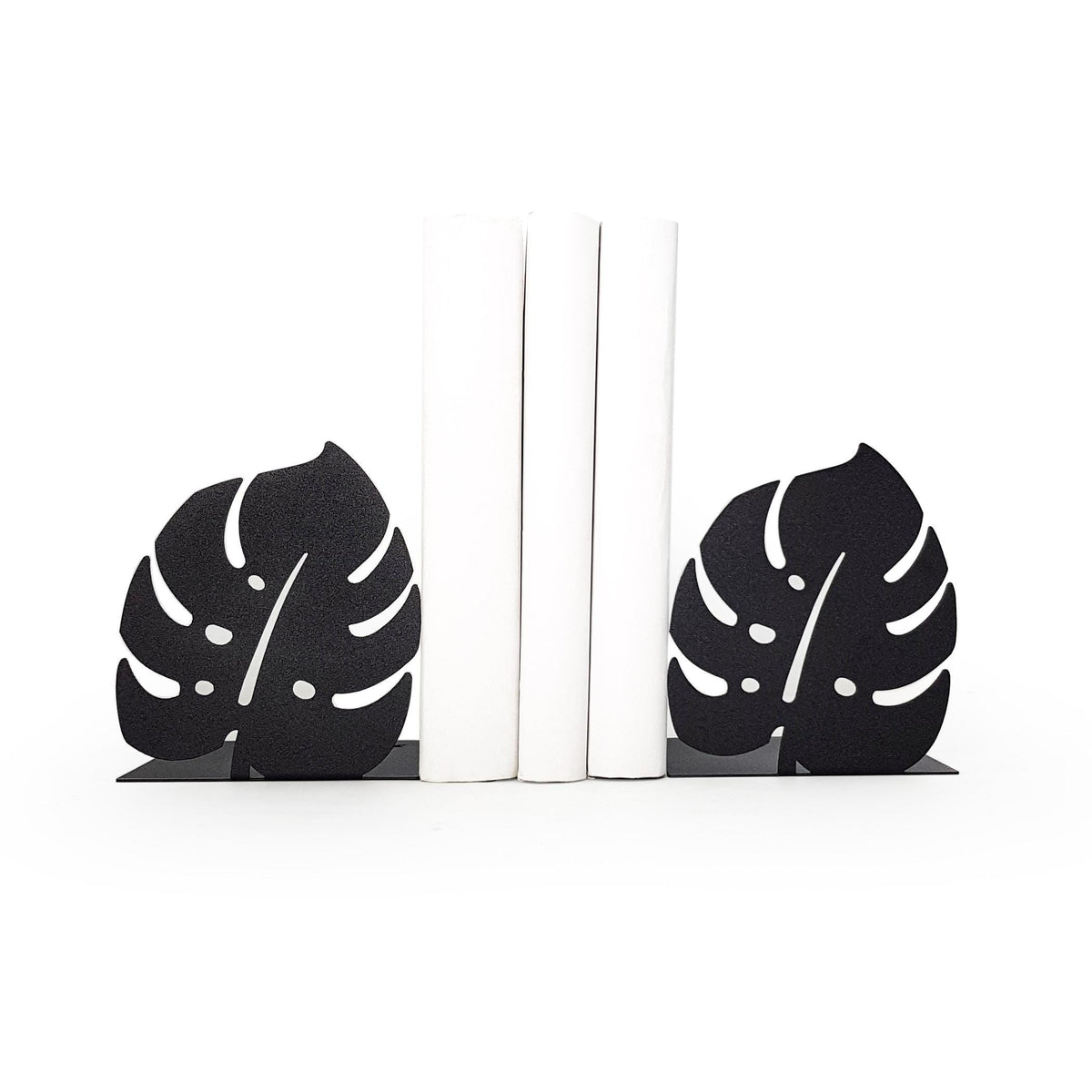 Monstera Leaf Metal Bookends – green – laser-cut steel, photo 9
