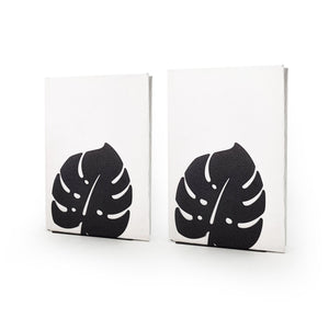 Monstera Leaf Metal Bookends – green – laser-cut steel, photo 10