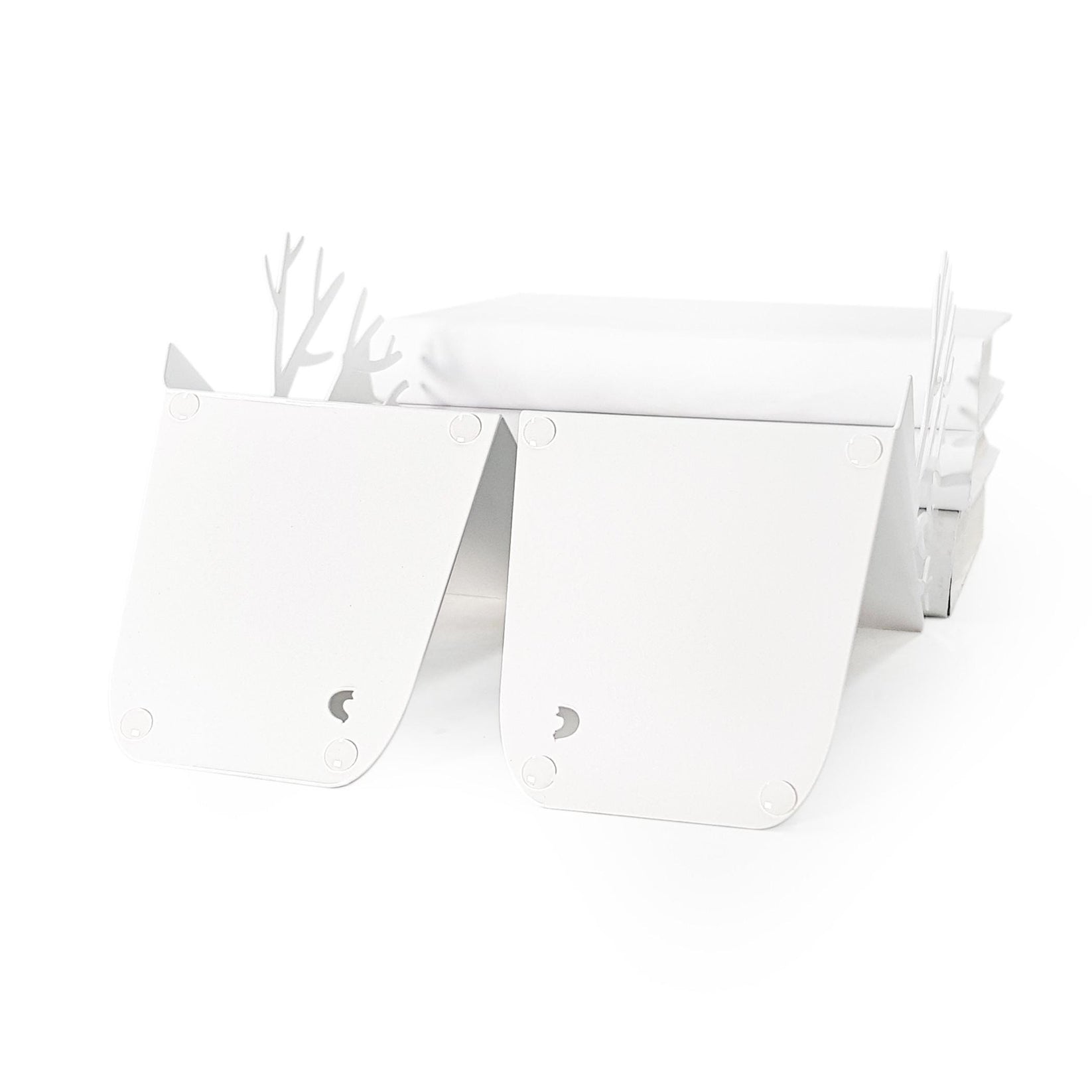 Metal Tree Bookends – white – laser-cut steel, photo 5