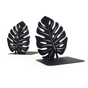 Monstera Leaf Metal Bookends – green – laser-cut steel, photo 9