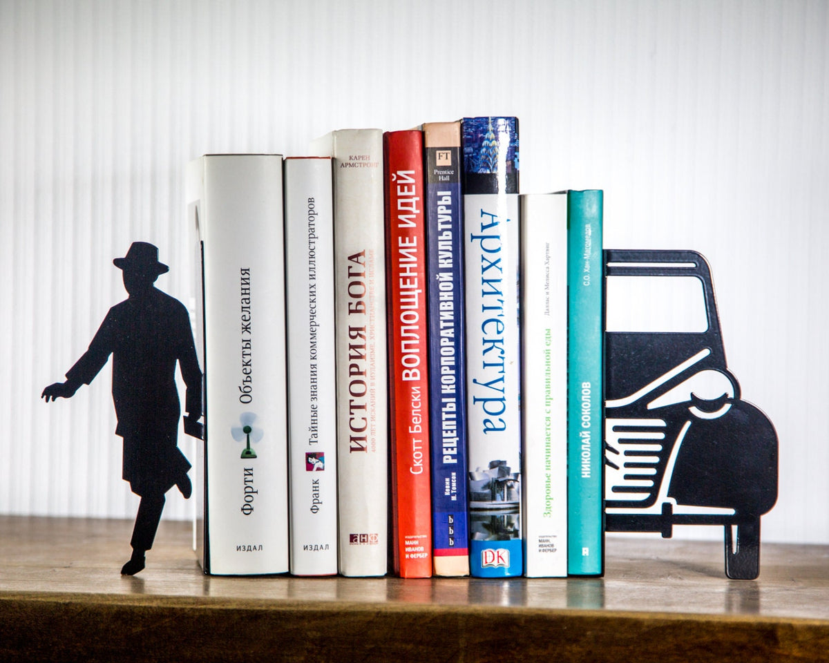 Black Bookends Writer and the Car - Design Atelier Article