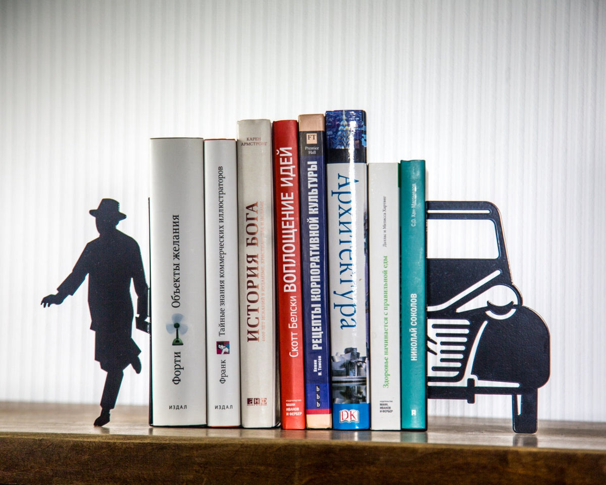 Black Bookends Writer and the Car - Design Atelier Article