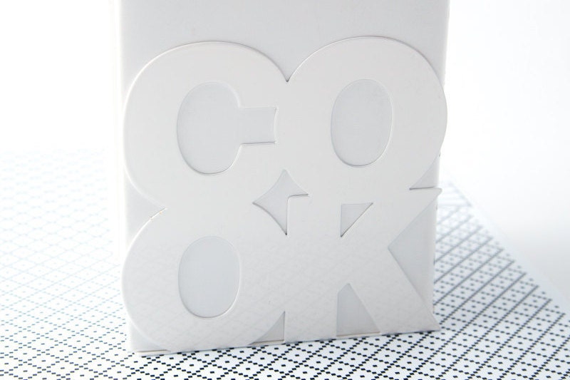 Metal COOK Bookends – laser-cut steel, photo 4