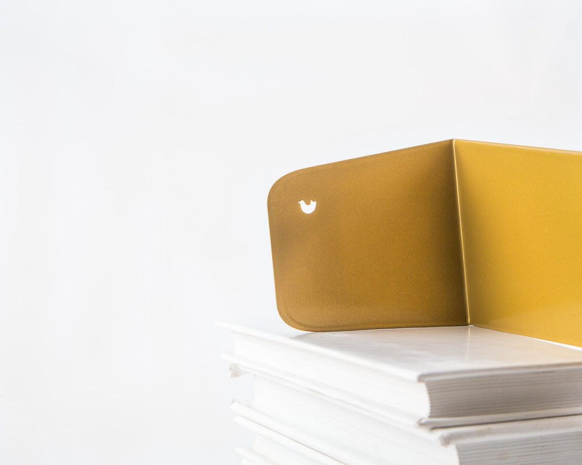 Metal Tree Bookends – golden – laser-cut steel, photo 5