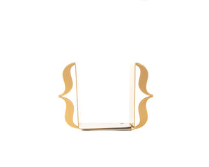 Golden Minimalist Metal Bookends – laser-cut steel, photo 4