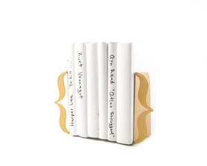 Golden Minimalist Metal Bookends – laser-cut steel, photo 2