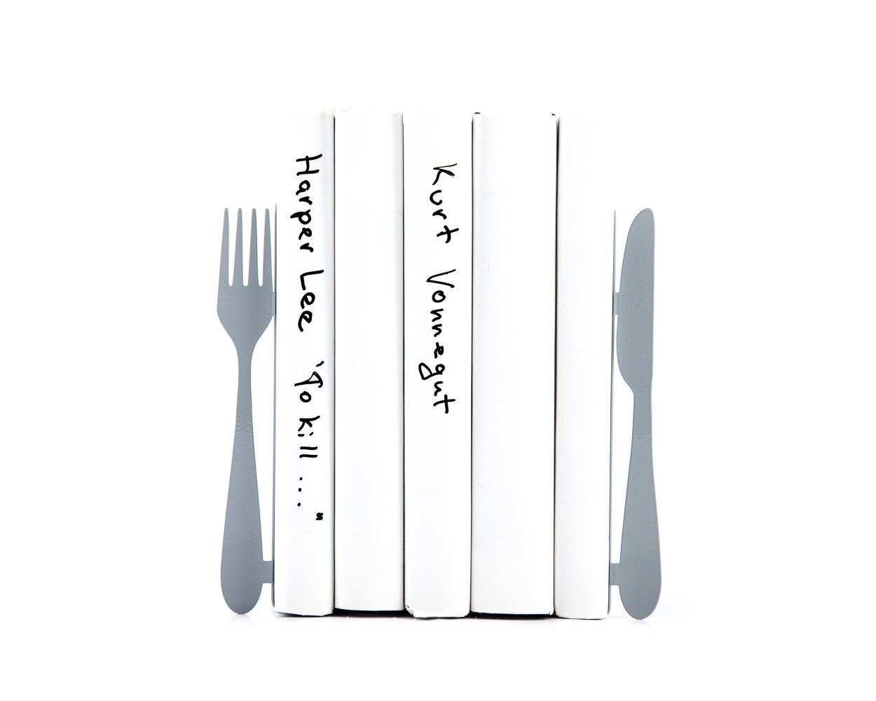 Metal Fork & Knife Bookends – laser-cut steel, photo 1