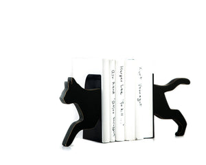 Running Cat Metal Bookends – laser-cut steel, photo 2