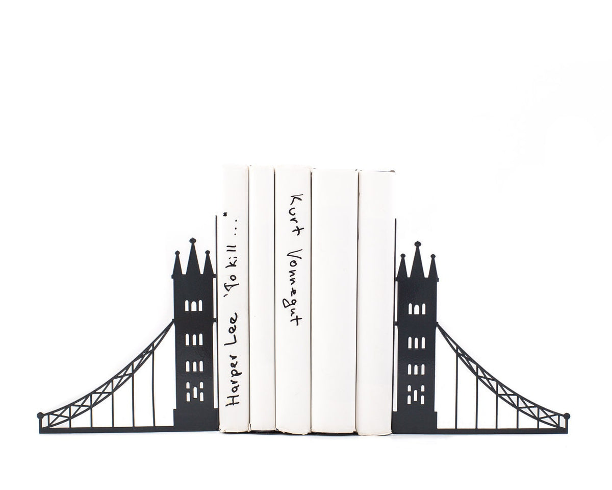 London Metal Bookends – laser-cut steel, photo 1