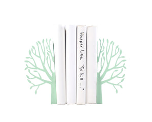 Metal Tree Bookends – mint – laser-cut steel, photo 1
