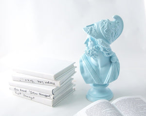 Aquamarine plaster bust of Menelaus, King of Sparta - Atelier Article