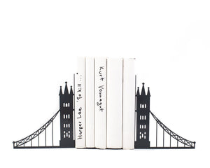 London Metal Bookends – laser-cut powder-coated steel, photo 1