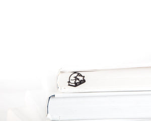 Fox Sleeping on the Books Metal Bookmark - Small Bookish Gift for Best Friend and Avid Readers - Atelier Article