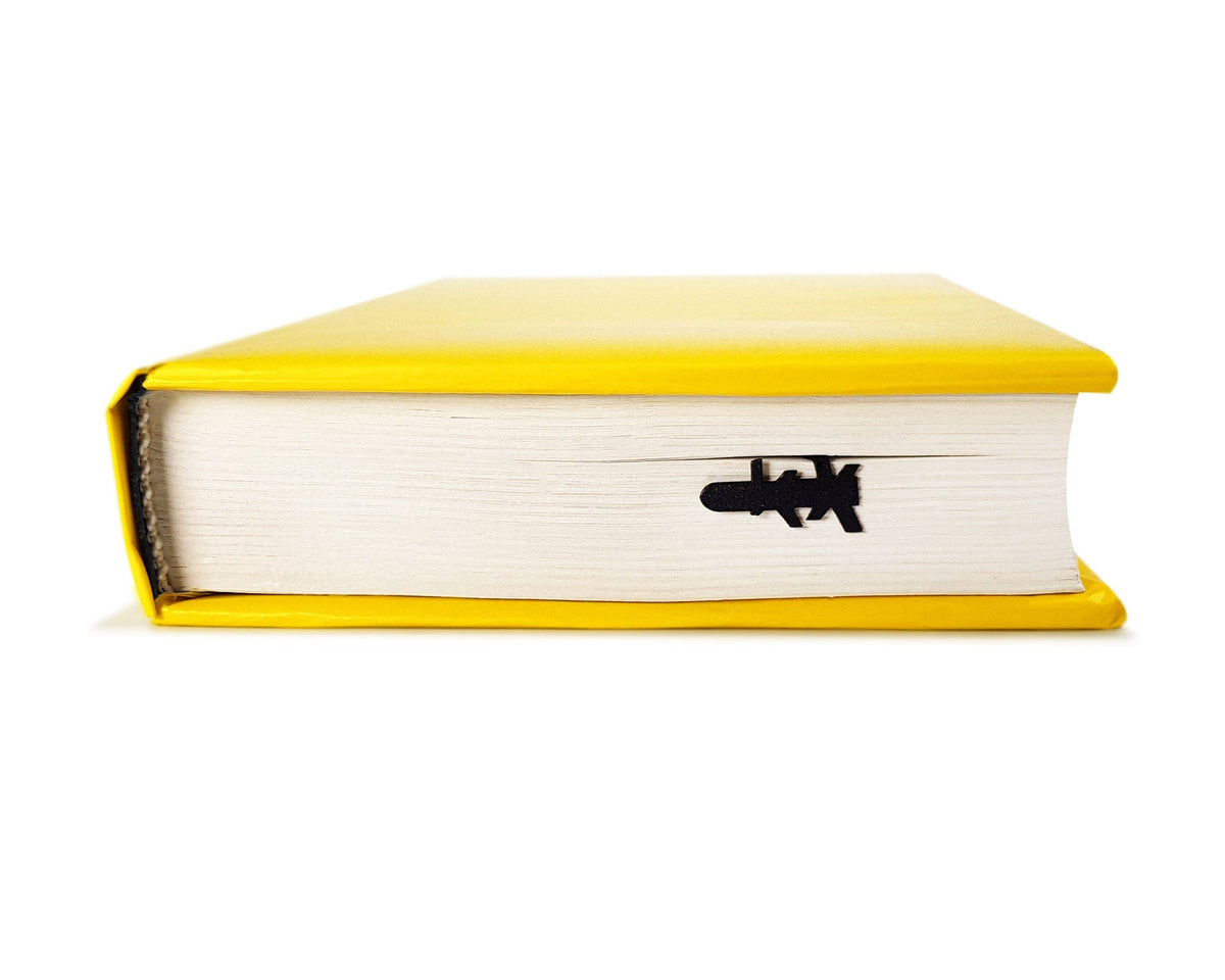 Ukraine Fights Back metal bookmark against a coloured backdrop