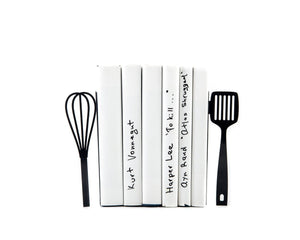 Metal Spatula and Whisk Bookends