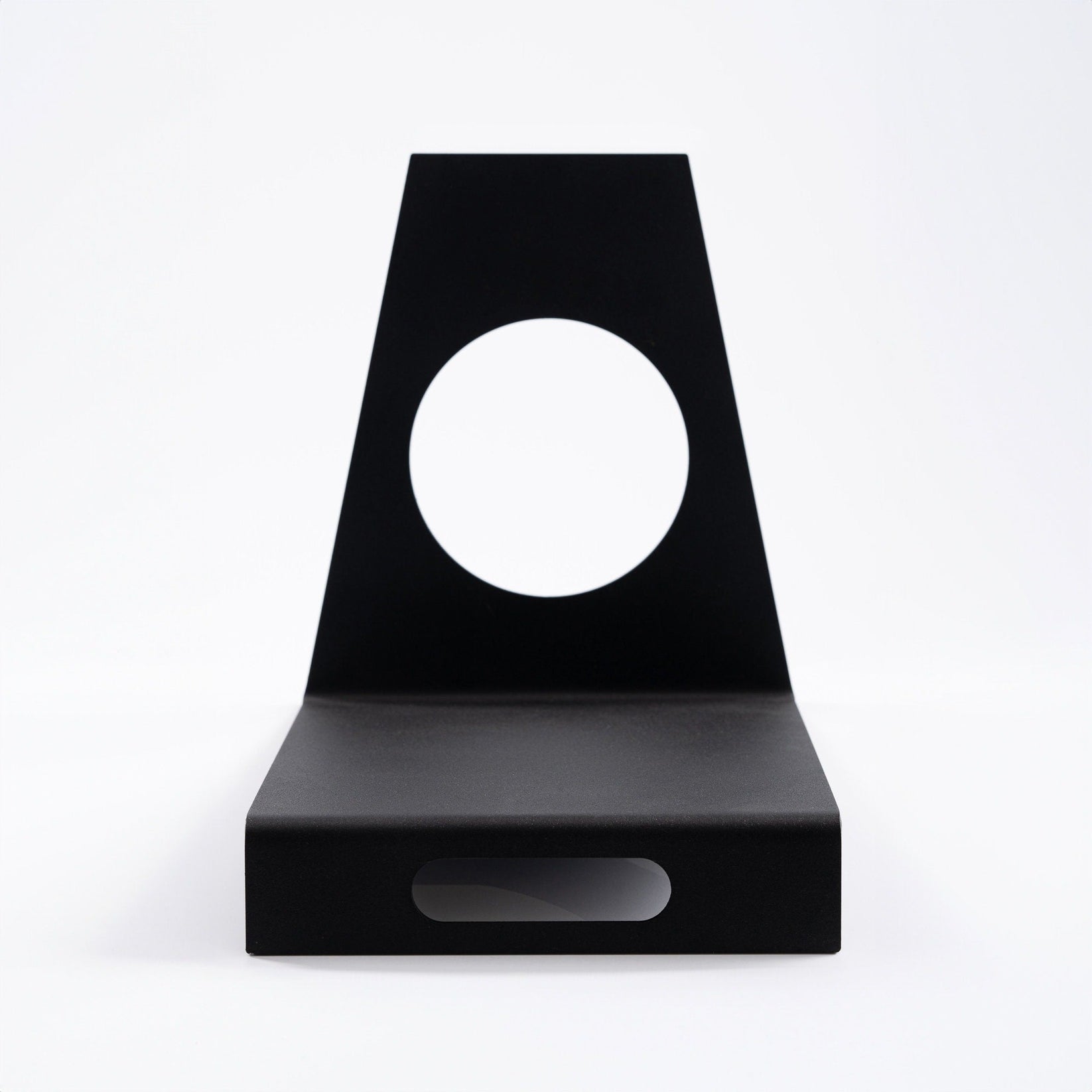 Black Hand-Welded Metal Modern LP Vinyl Record Display Stand.