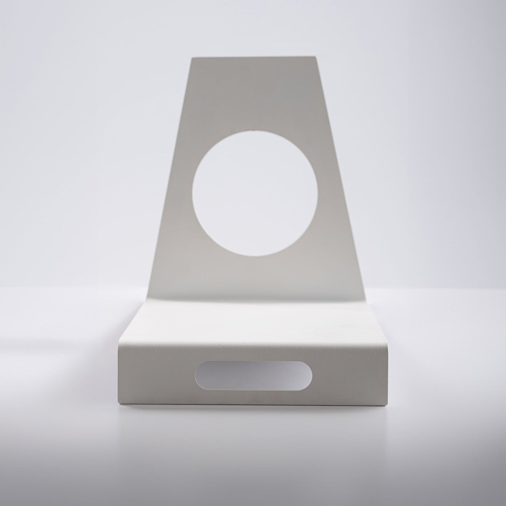 Empty white  Metal LP Vinyl Record Display Stand. 