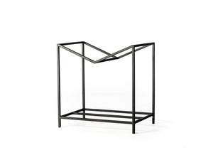 Compact Montana-S log holder with M-shaped kindling shelf — view 5
