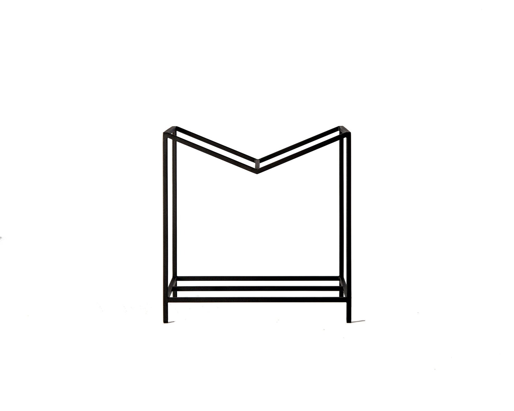 Compact Montana-S log holder with M-shaped kindling shelf — view 6
