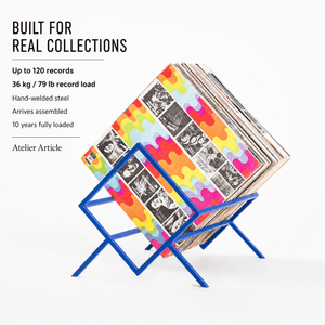 Atelier Article 1Romb record stand fully loaded with up to 120 records and 36 kg record load