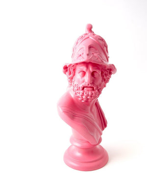 Pink plaster bust of Menelaus, King of Sparta - Atelier Article