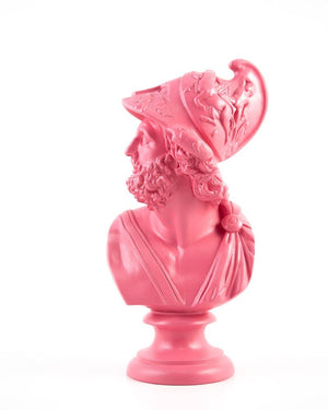 Pink plaster bust of Menelaus, King of Sparta - Atelier Article