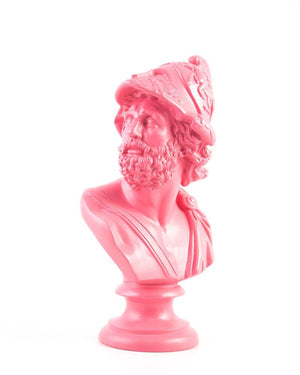 Pink plaster bust of Menelaus, King of Sparta - Atelier Article