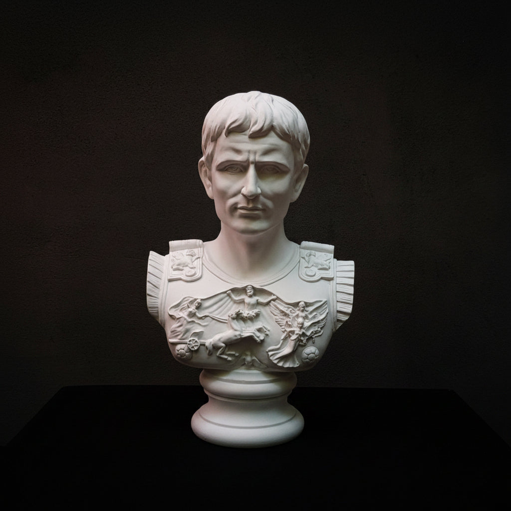 Plaster Bust of a Roman Emperor Julius Caesar - Atelier Article