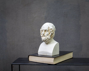 Single Plaster Bust of Homer Bookend - Classic Home Decor and Functional Shelf Accessory - Atelier Article