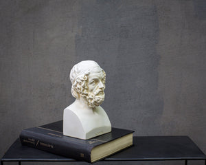 Single Plaster Bust of Homer Bookend - Classic Home Decor and Functional Shelf Accessory - Atelier Article