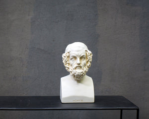 Single Plaster Bust of Homer Bookend - Classic Home Decor and Functional Shelf Accessory - Atelier Article