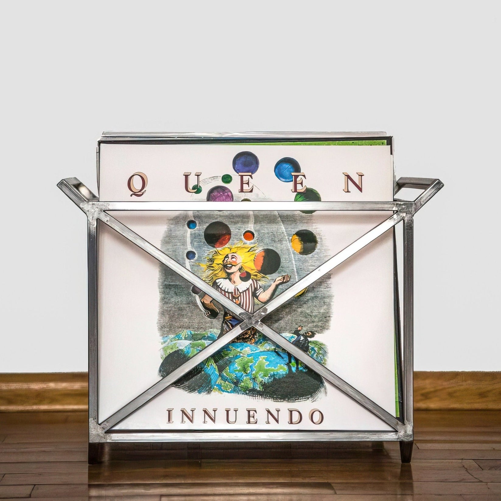 Premium Quality Hand-welded Vinyl Record Crate With Handles. - Atelier Article