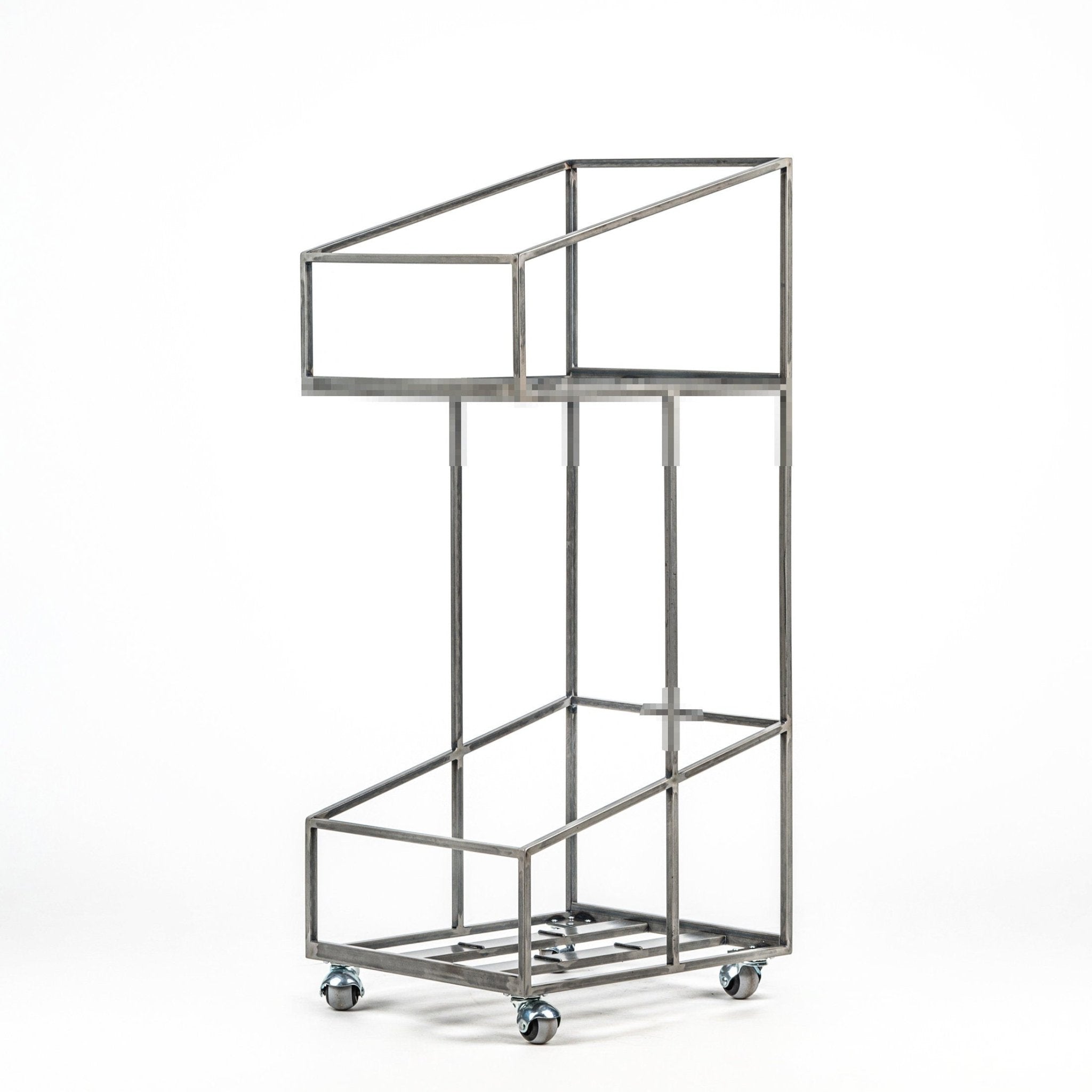 Vinyl Record Storage, Double Deck Shopping Cart Style Mobile LP Record Storage. - Atelier Article