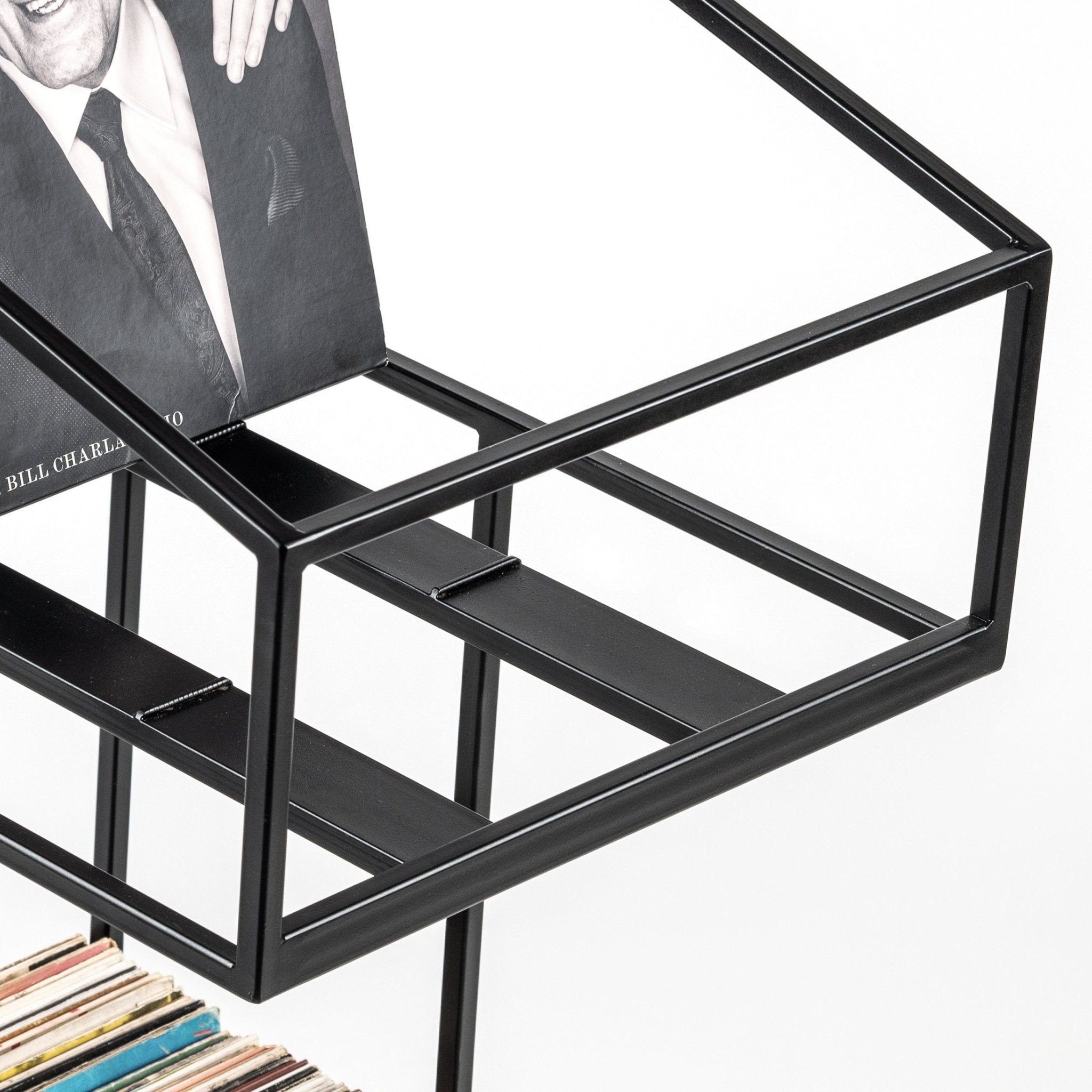 Vinyl Record Storage, Double Deck Shopping Cart Style Mobile LP Record Storage. - Atelier Article