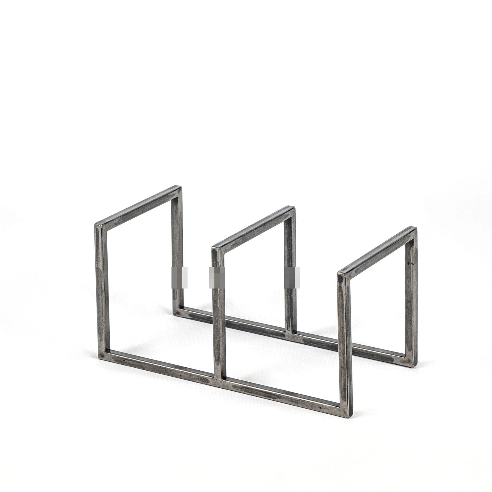 Premium Quality Hand-Welded Vinyl Record Triple Desktop Rack. - Atelier Article